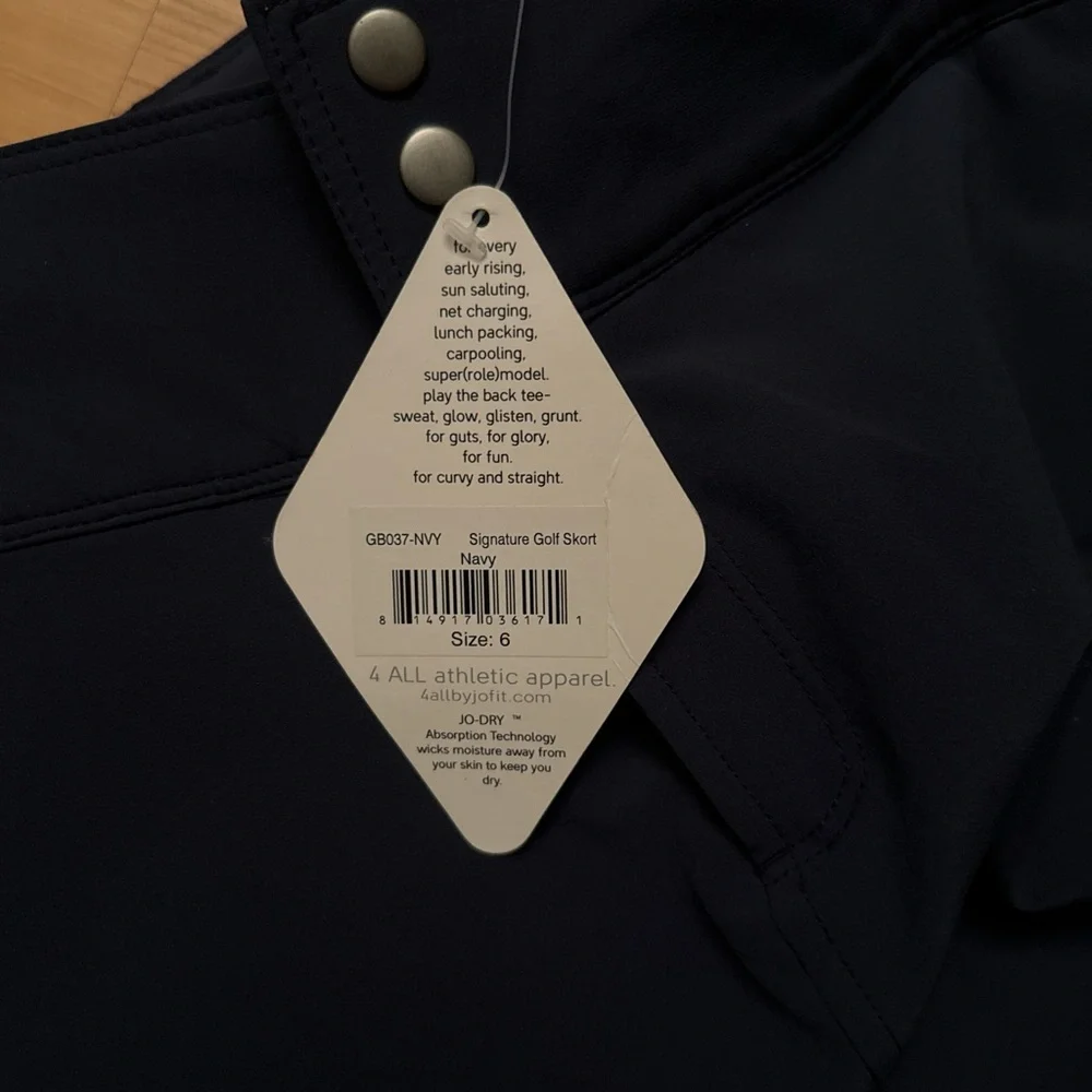 Jofit Dark Blue Skort with Zippered Pockets - Picture 3 of 5